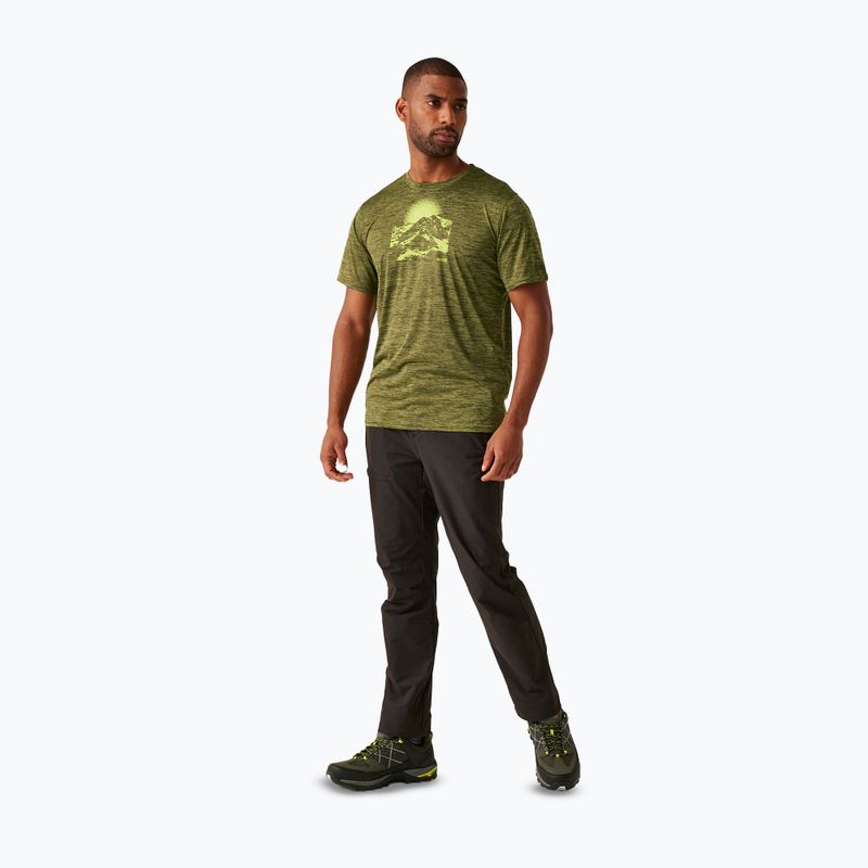 Tricou de trekking pentru bărbați REGATTA Fingal IX nephrite green marl 2