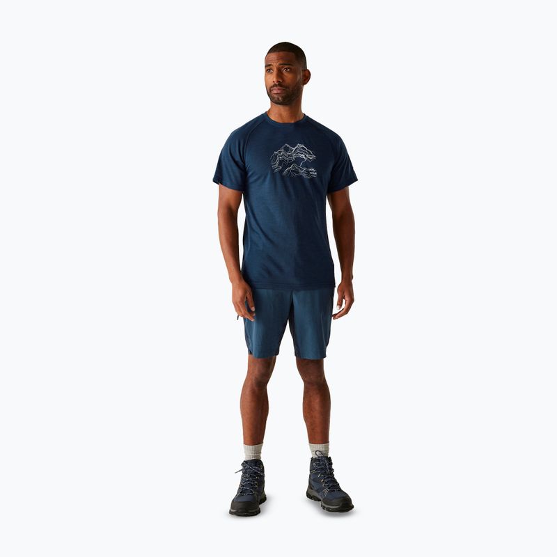 Pantaloni scurți de trekking pentru bărbați REGATTA Eldes moonlight denim/navy 2