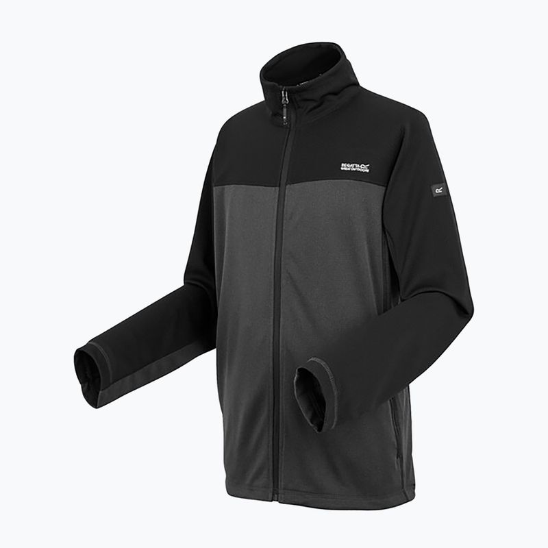 Bluză pentru bărbați REGATT Highton Full Zip Midlayer ash/black 9