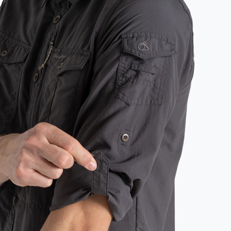 Cămașă pentru bărbați Craghoppers NosiLife Adventure Long Sleeved Shirt III black pepper 6