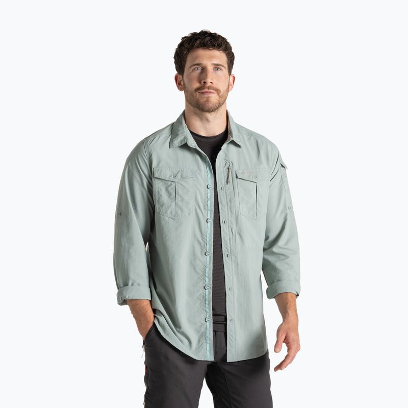 Cămașă pentru bărbați Craghoppers NosiLife Adventure Long Sleeved Shirt III lichen green