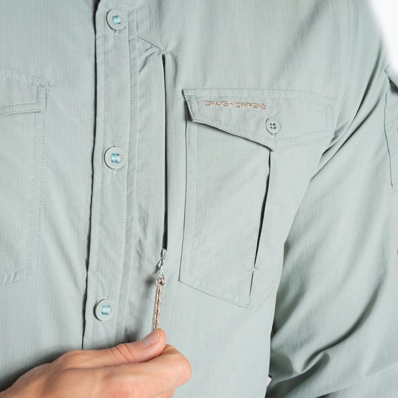 Cămașă pentru bărbați Craghoppers NosiLife Adventure Long Sleeved Shirt III lichen green 5