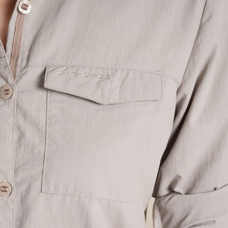 Cămașă pentru femei Craghoppers NosiLife Adventure Long Sleeved Shirt III soft mushroom 7