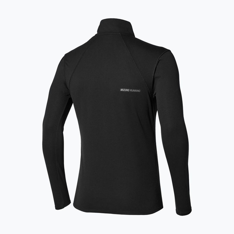 Longsleeve de alergare pentru bărbați Mizuno Tech Thermal Charge Breath Thermo Half Zip Long Sleeve Tee black 2