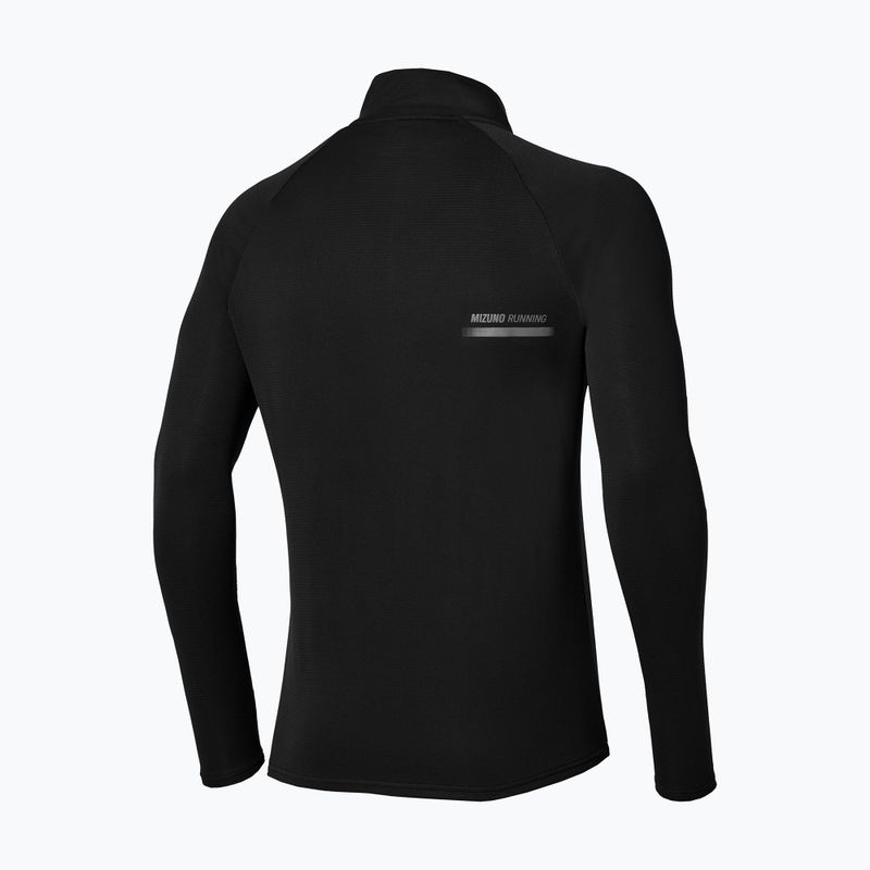 Longsleeve de alergare pentru bărbați Mizuno Active Dryaeroflow Hybrid Long Sleeve Top Black 2