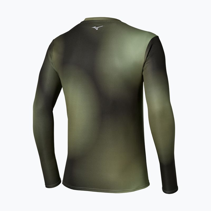 Longsleeve de alergare pentru bărbați Mizuno Core Graphic Long Sleeve Tee Forest Night 2
