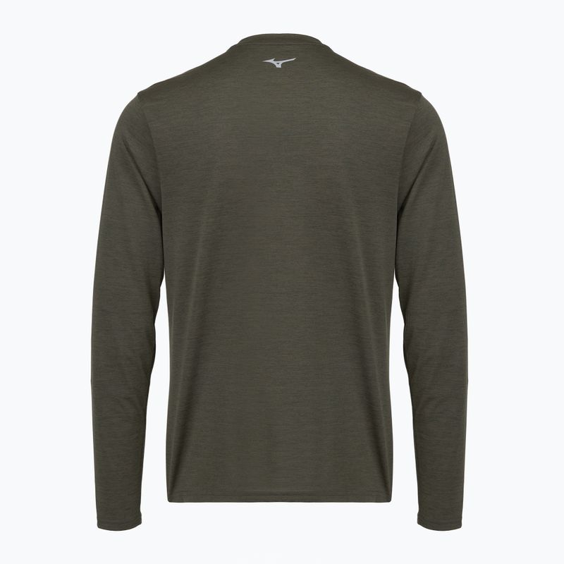 Bluză de alergare pentru bărbați Mizuno Core Impulse Half Zip Long Sleeve Tee forest night 2