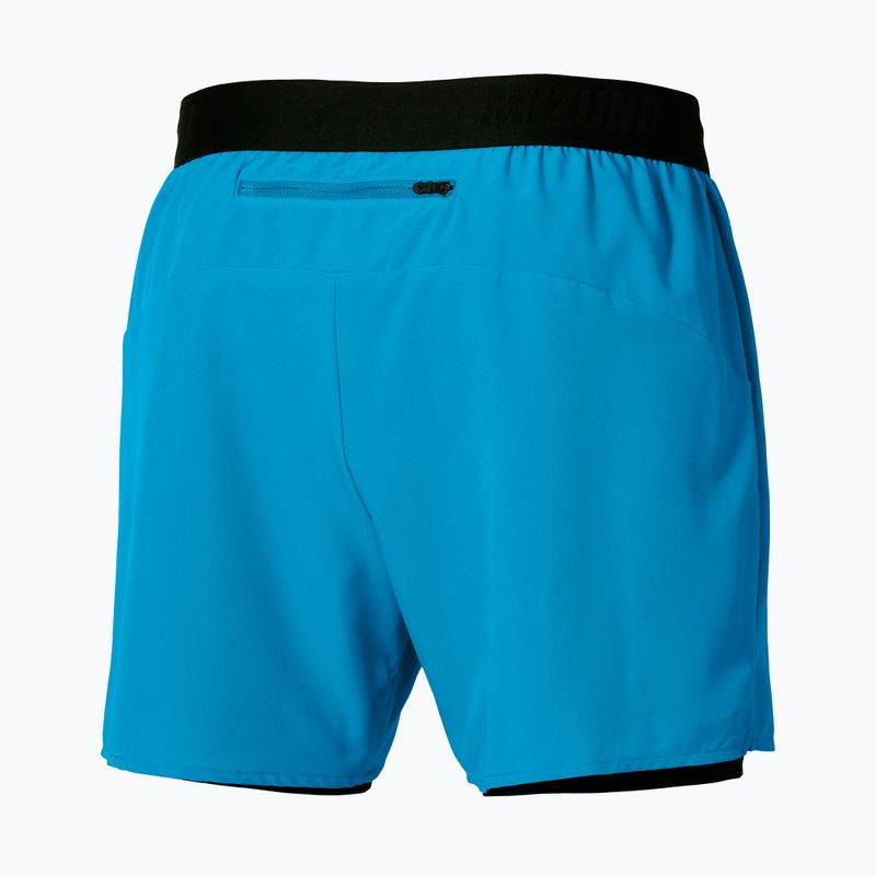 Pantaloni scurți de alergare pentru bărbați Mizuno Core 5.5 Inches 2In1 blue jewel 2