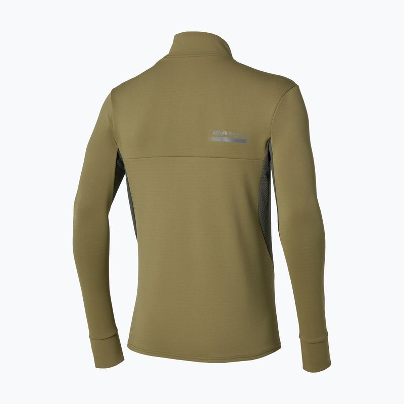 Bluză de alergare pentru bărbați Mizuno Active Warmalite Half Zip Long Sleeve Top martini olive 2