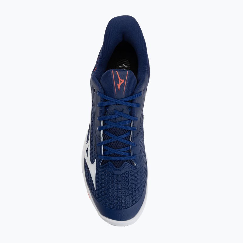 Încălțăminte de tenis pentru bărbați Mizuno Wave Exceed Tour 7 CC beacon blue/white/lava orange 5