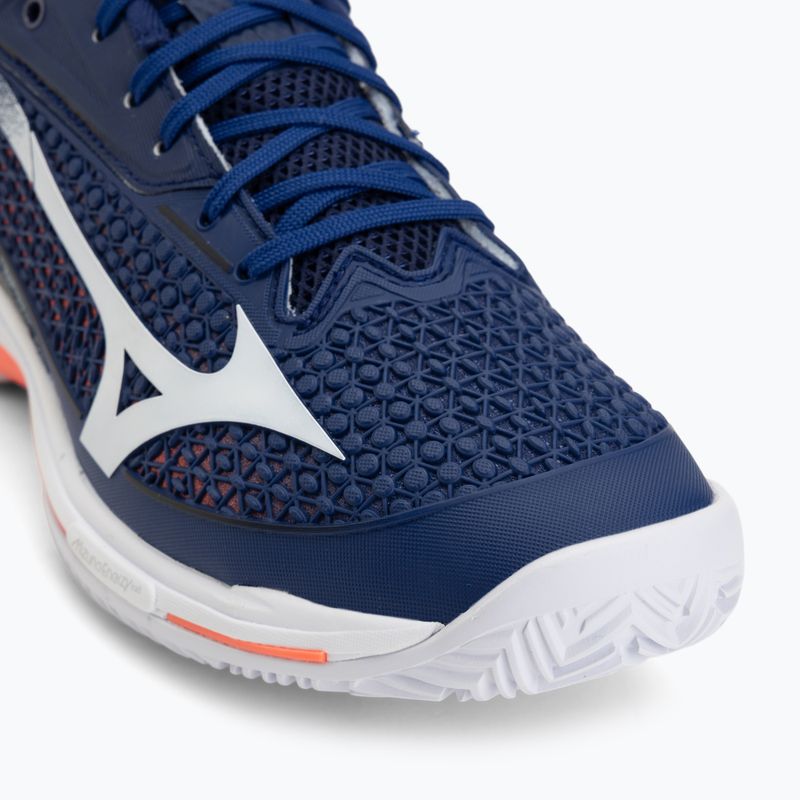Încălțăminte de tenis pentru bărbați Mizuno Wave Exceed Tour 7 CC beacon blue/white/lava orange 7