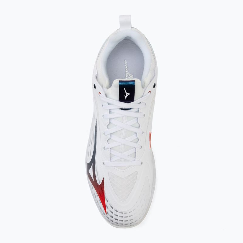 Încălțăminte de tenis pentru bărbați Mizuno Wave Drive Neo 4 white/insignia blue/orange 5