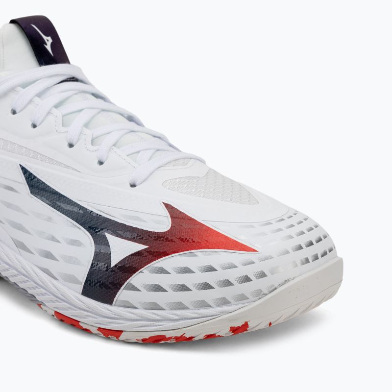 Încălțăminte de tenis pentru bărbați Mizuno Wave Drive Neo 4 white/insignia blue/orange 7