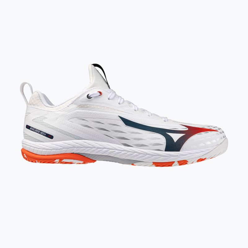 Încălțăminte de tenis pentru bărbați Mizuno Wave Drive Neo 4 white/insignia blue/orange 3