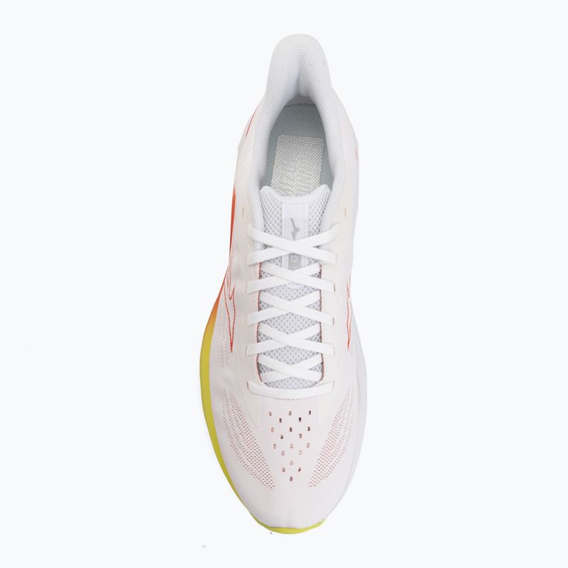 Încălțăminte de alergare pentru bărbați Mizuno Wave Skyrise 7 white/orange/evening primrose 5