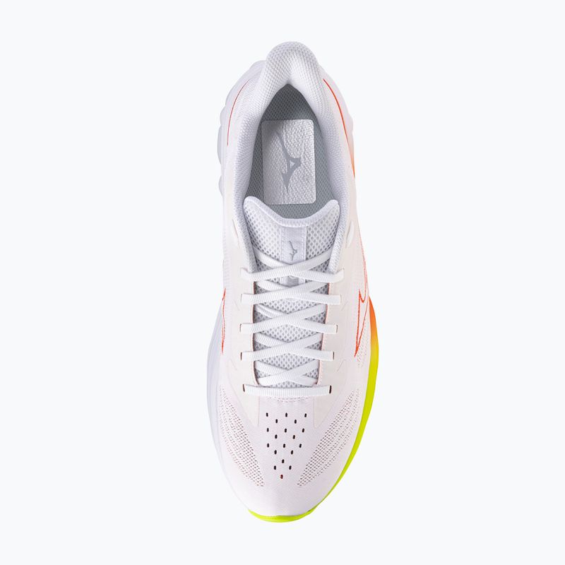 Încălțăminte de alergare pentru bărbați Mizuno Wave Skyrise 7 white/orange/evening primrose 5