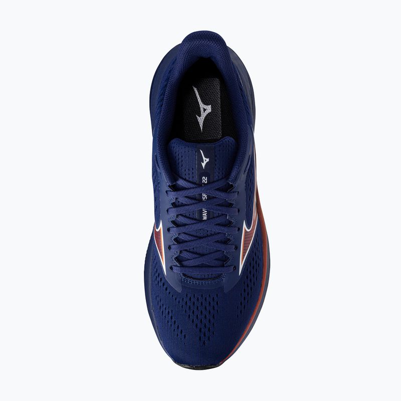 Încălțăminte de alergare pentru bărbați Mizuno Wave Inspire 22 beacon blue/tomato puree/firecracker 5