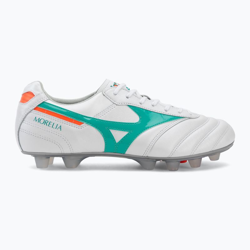 Încălțăminte de fotbal Mizuno Morelia II Japan FG white/arcadia/lava orange 2