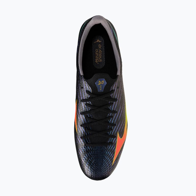 Încălțăminte de fotbal Mizuno Alfa III Elite Mix black/lava orange/evening primrose 5