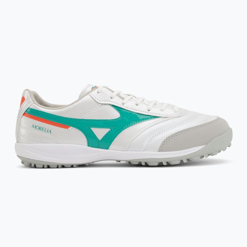 Încălțăminte de fotbal Mizuno Morelia Sala Pro TF white/arcadia/lava orange 2