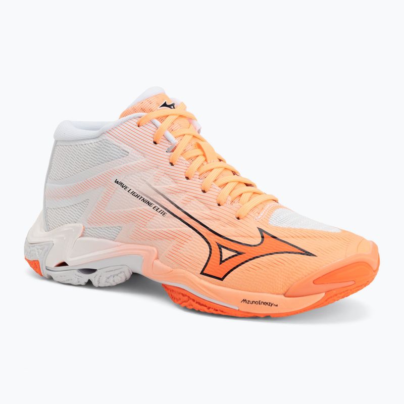 Încălțăminte de volei Mizuno Wave Lightning Elite Mid Flamingo Coral/Lava Orange/White