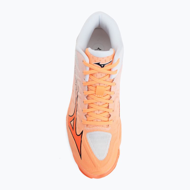 Încălțăminte de volei Mizuno Wave Lightning Elite Mid Flamingo Coral/Lava Orange/White 5