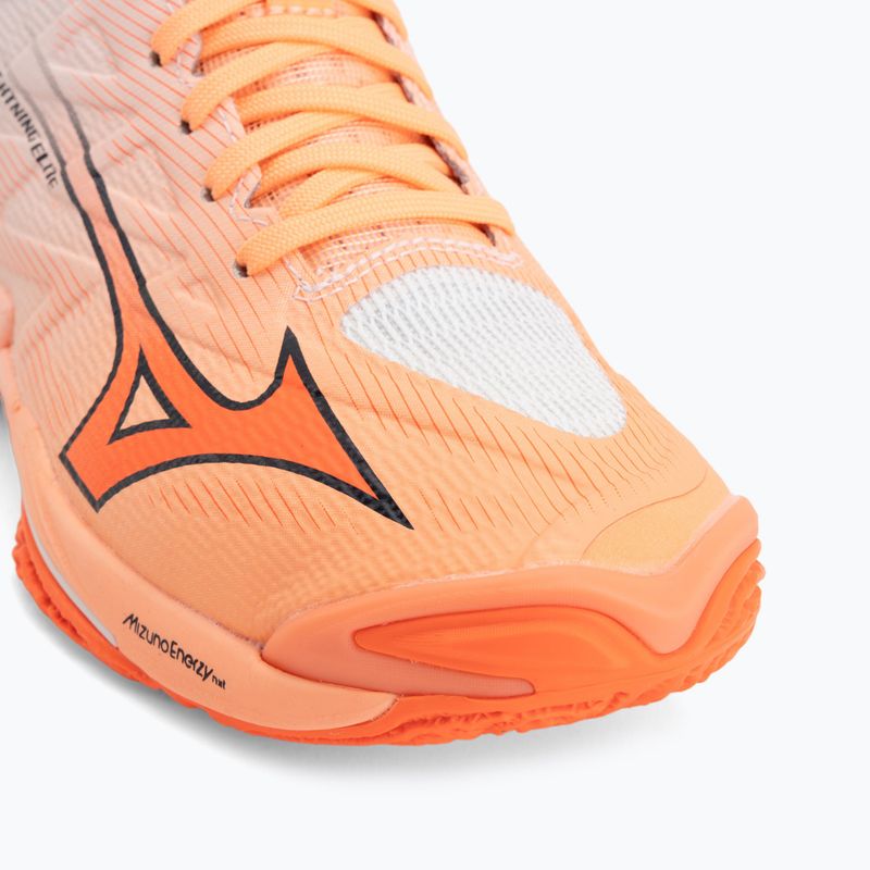 Încălțăminte de volei Mizuno Wave Lightning Elite Mid Flamingo Coral/Lava Orange/White 7