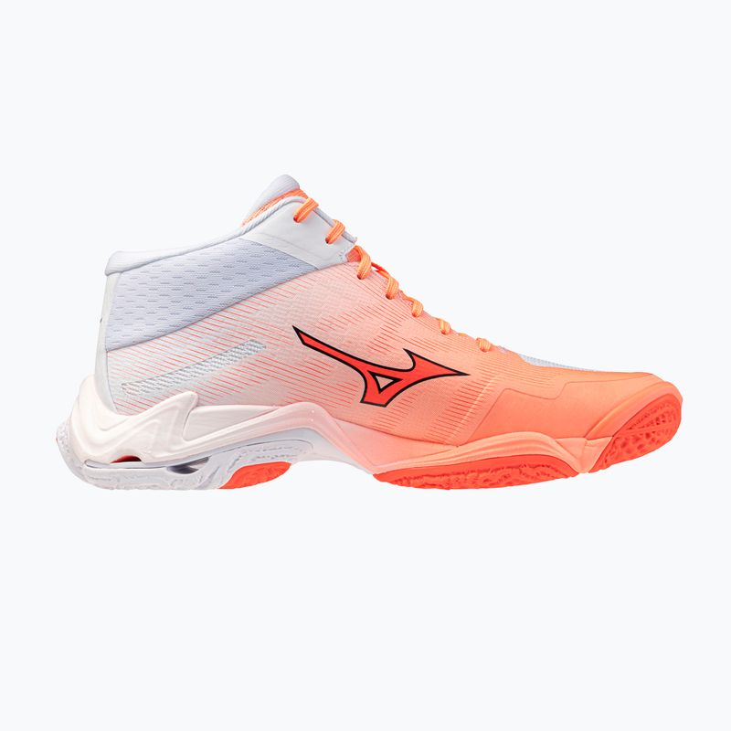 Încălțăminte de volei Mizuno Wave Lightning Elite Mid Flamingo Coral/Lava Orange/White 2