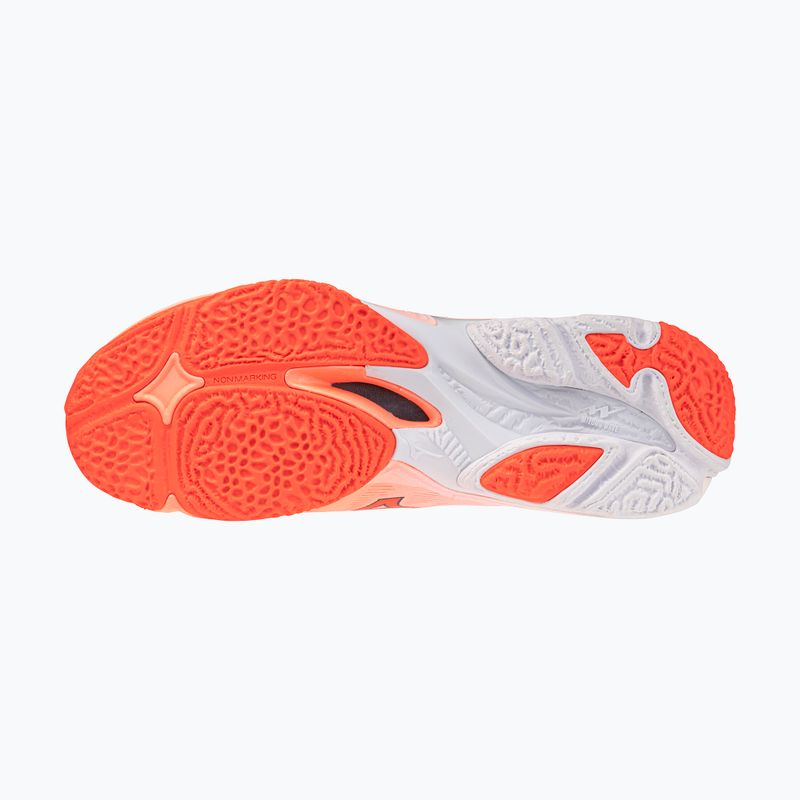 Încălțăminte de volei Mizuno Wave Lightning Elite Mid Flamingo Coral/Lava Orange/White 4