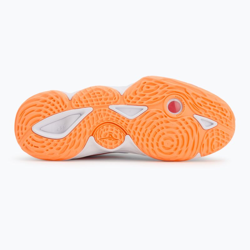 Încălțăminte de volei pentru femei Mizuno Wave Momentum Elite blue finch/white/lava orange 4