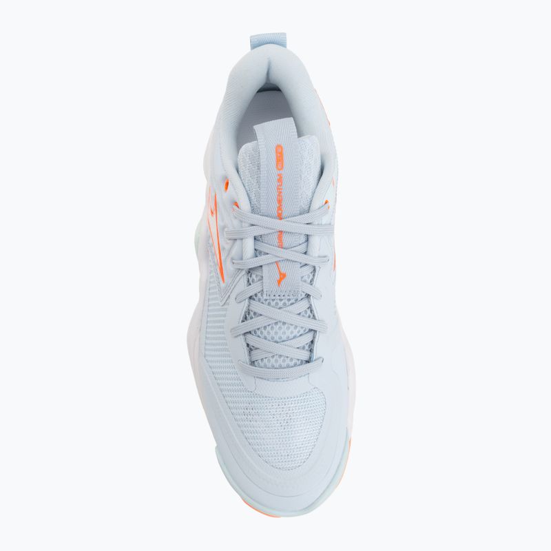 Încălțăminte de volei pentru femei Mizuno Wave Momentum Elite blue finch/white/lava orange 5