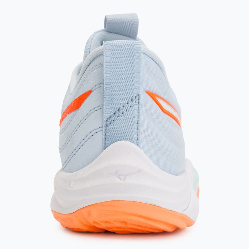 Încălțăminte de volei pentru femei Mizuno Wave Momentum Elite blue finch/white/lava orange 6
