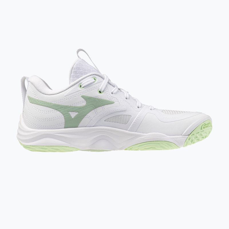 Încălțăminte de volei pentru femei Mizuno Wave Momentum Elite white/balsam green/ambrosia 2