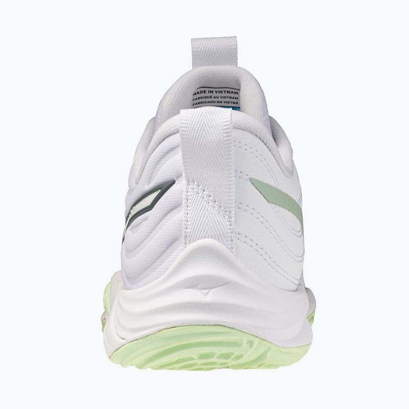 Încălțăminte de volei pentru femei Mizuno Wave Momentum Elite white/balsam green/ambrosia 3