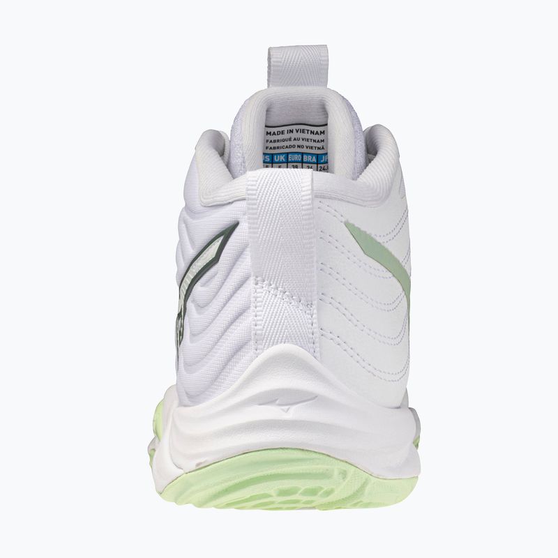 Încălțăminte de volei pentru femei Mizuno Wave Momentum Elite Mid white/balsam green/ambrosia 3