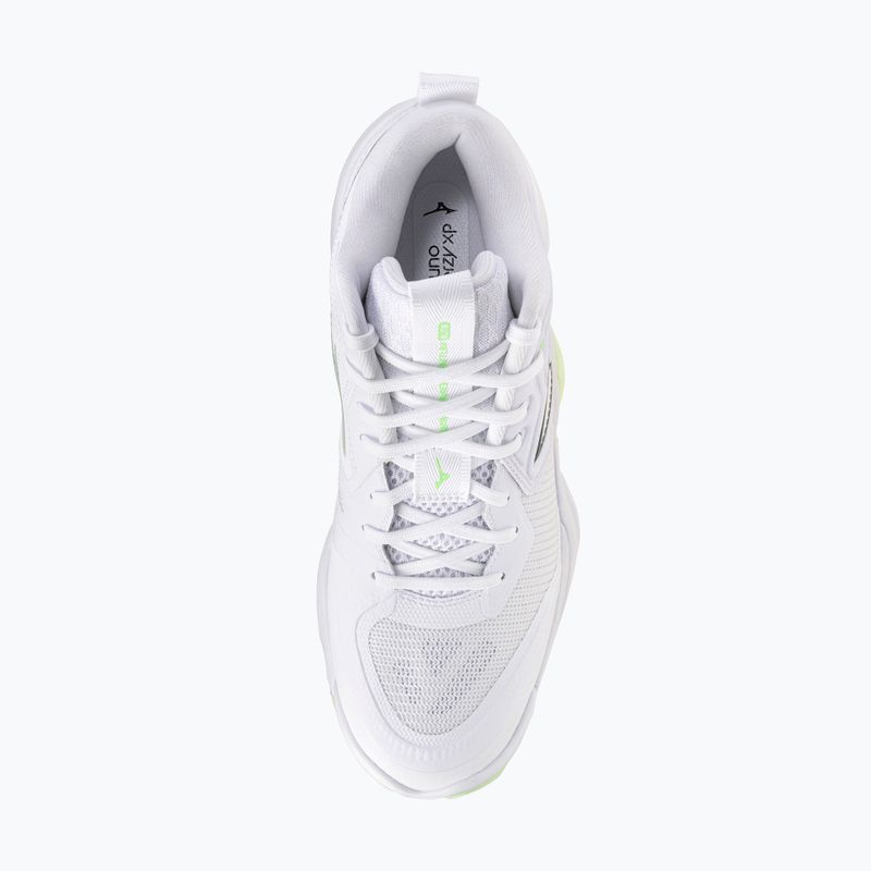 Încălțăminte de volei pentru femei Mizuno Wave Momentum Elite Mid white/balsam green/ambrosia 5