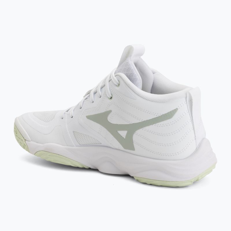 Încălțăminte de volei pentru femei Mizuno Wave Momentum Elite Mid white/balsam green/ambrosia 3