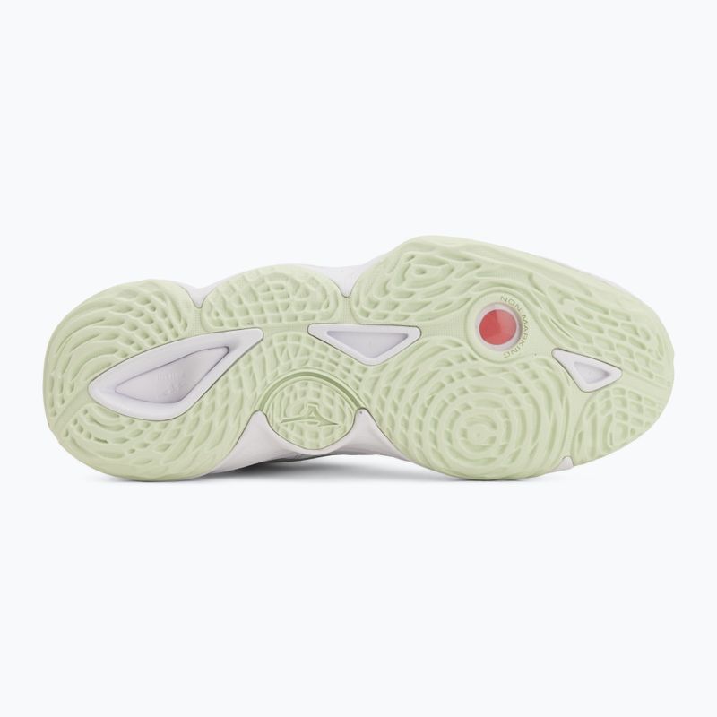 Încălțăminte de volei pentru femei Mizuno Wave Momentum Elite Mid white/balsam green/ambrosia 4