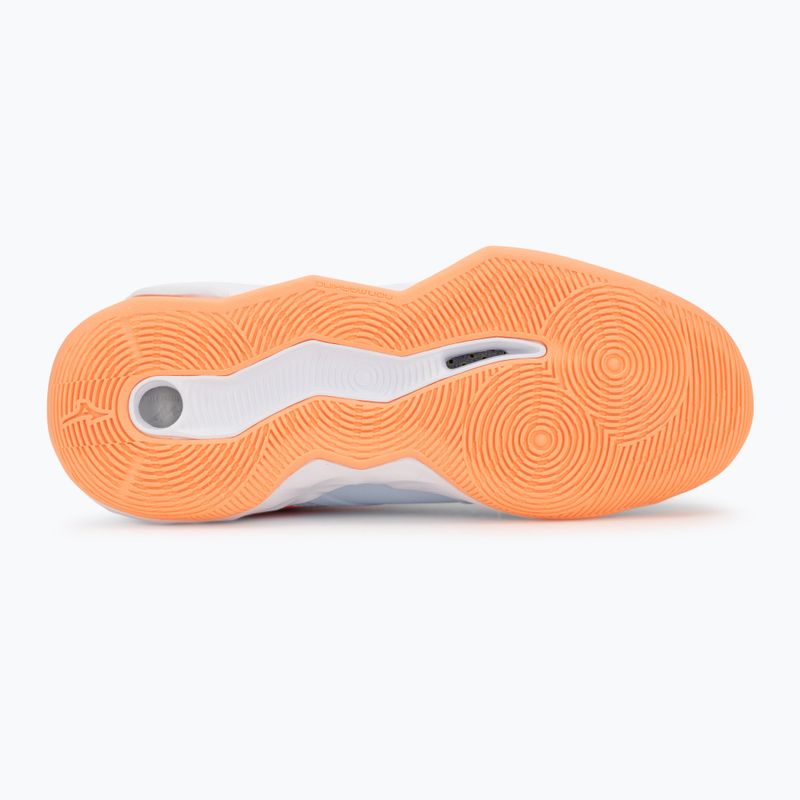 Încălțăminte de volei pentru femei Mizuno Wave Momentum Pro blue finch/lava orange/flamingo coral 4