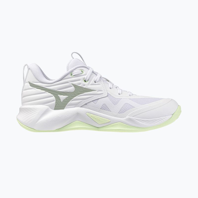 Încălțăminte de volei pentru femei Mizuno Wave Momentum Pro white/aqua gray/ambrosia