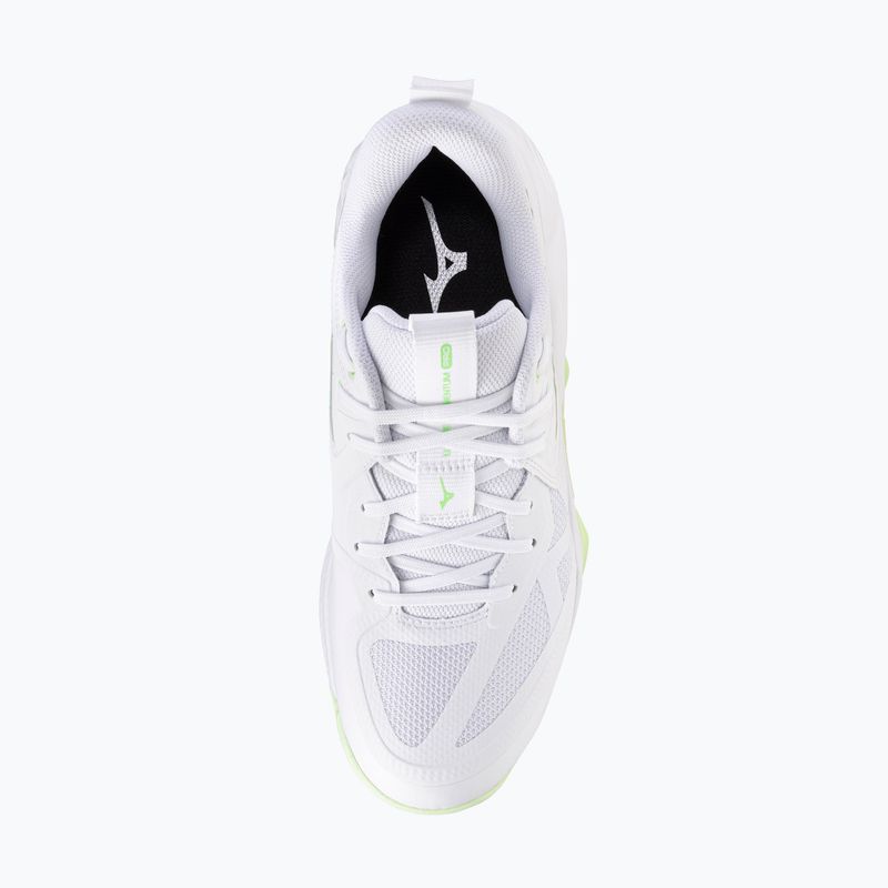 Încălțăminte de volei pentru femei Mizuno Wave Momentum Pro white/aqua gray/ambrosia 5