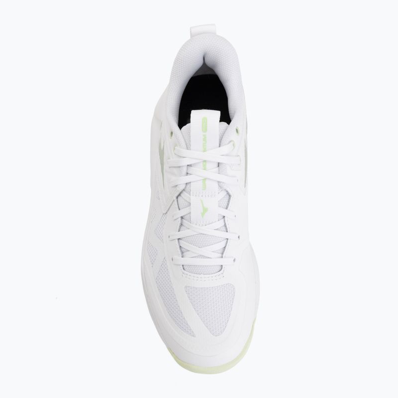 Încălțăminte de volei pentru femei Mizuno Wave Momentum Pro white/aqua gray/ambrosia 5