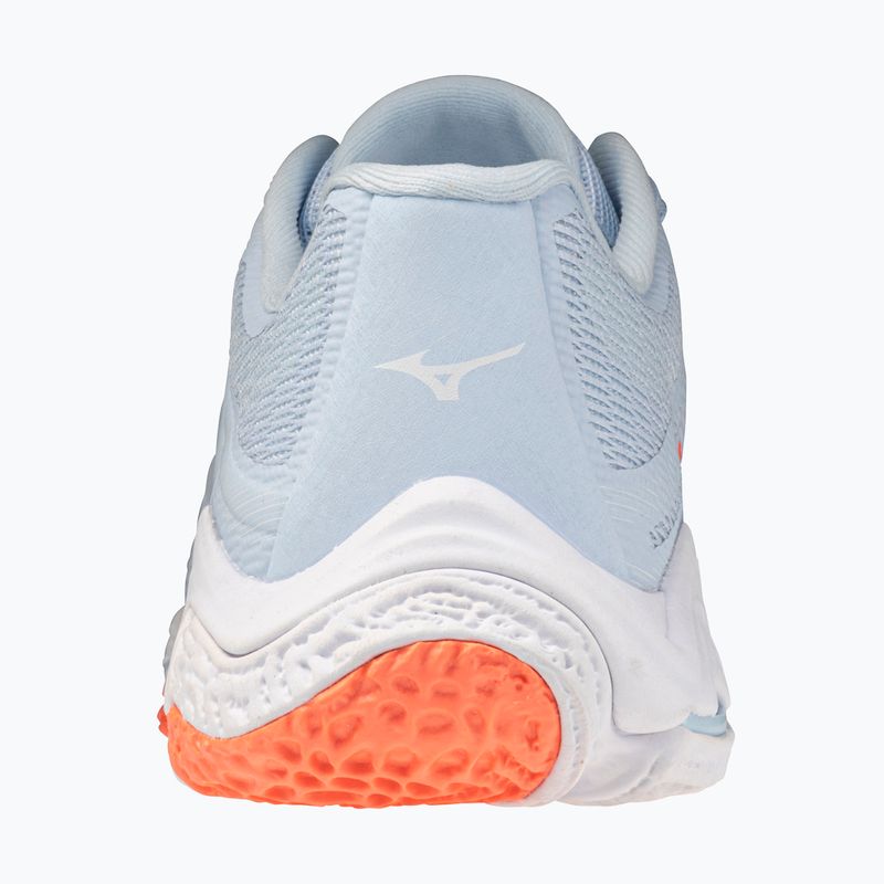 Încălțăminte de volei pentru femei Mizuno Wave Lightning Elite blue finch/white/lava orange 3