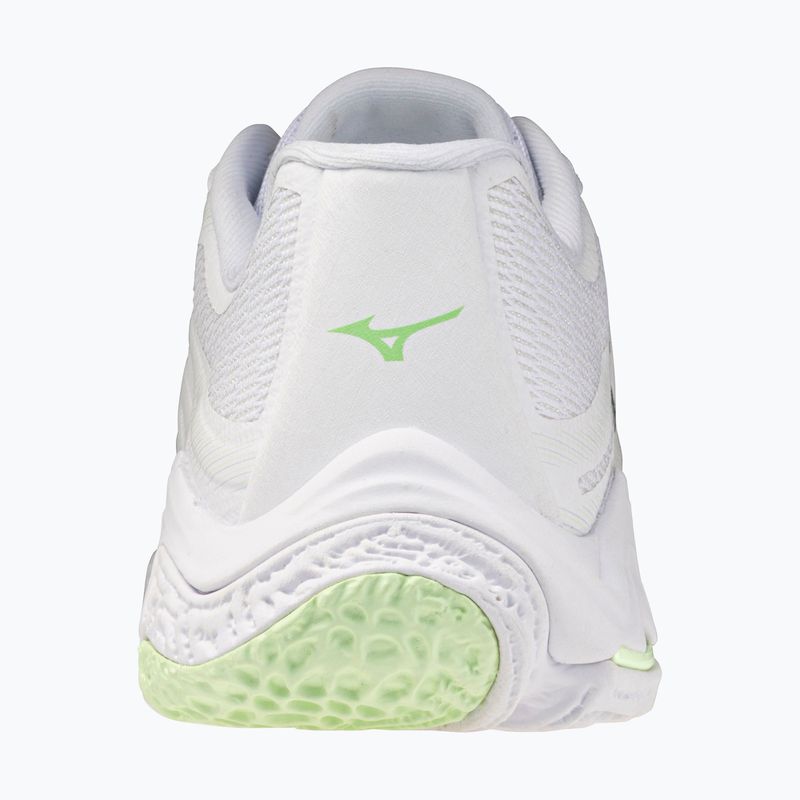 Încălțăminte de volei pentru femei Mizuno Wave Lightning Elite white/balsam green/ambrosia 3