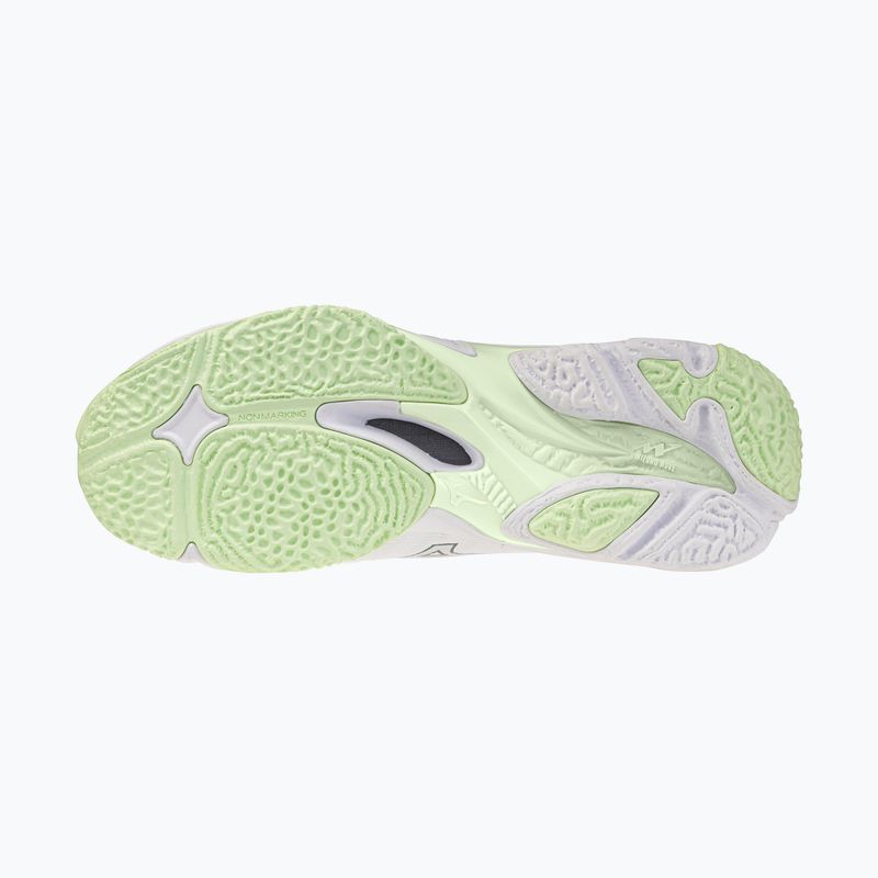 Încălțăminte de volei pentru femei Mizuno Wave Lightning Elite white/balsam green/ambrosia 4