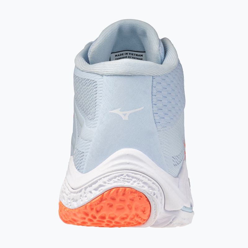 Încălțăminte de volei pentru femei Mizuno Wave Lightning Elite Mid blue finch/whitelava orange 3