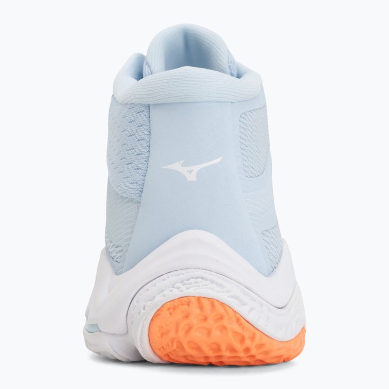 Încălțăminte de volei pentru femei Mizuno Wave Lightning Elite Mid blue finch/whitelava orange 6