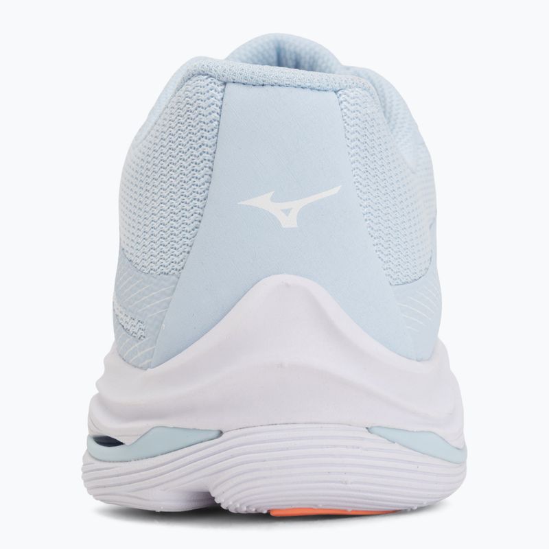 Încălțăminte de volei pentru femei Mizuno Wave Lightning Pro blue finch/lava orange/flamingo coral 6