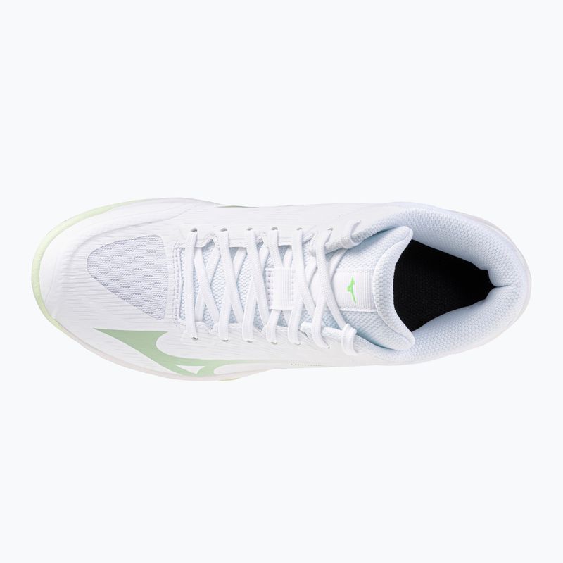 Încălțăminte de volei pentru femei Mizuno Lightning Select Mid white/aqua gray/ambrosia 5