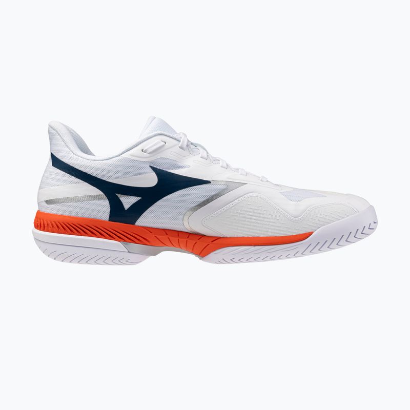 Încălțăminte de tenis pentru bărbați Mizuno Wave Exceed Court AC white/insignia blue/orange 2